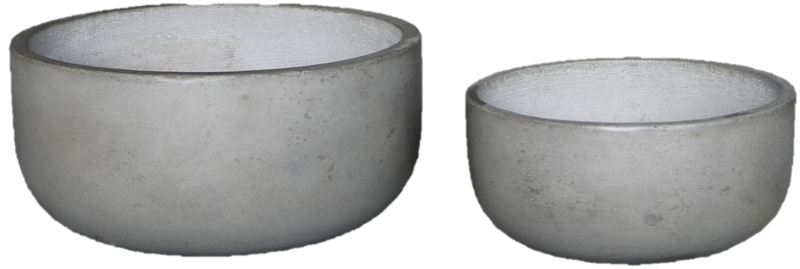 Small Light Cement Pot - Wide Style - Height (14cm) and Depth (29cm)