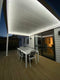 TLP "Affordable Premium" 4mx3mx2.5m Louvre Pergola LED - Wall Mounted / Motorised (White)