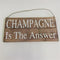 Sign - "Champagne is the answer"