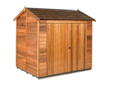 Astor Cedar Shed - Finger Jointed Cladding with Colour Steel Roof -2.4m (length) x 1.89m (depth)
