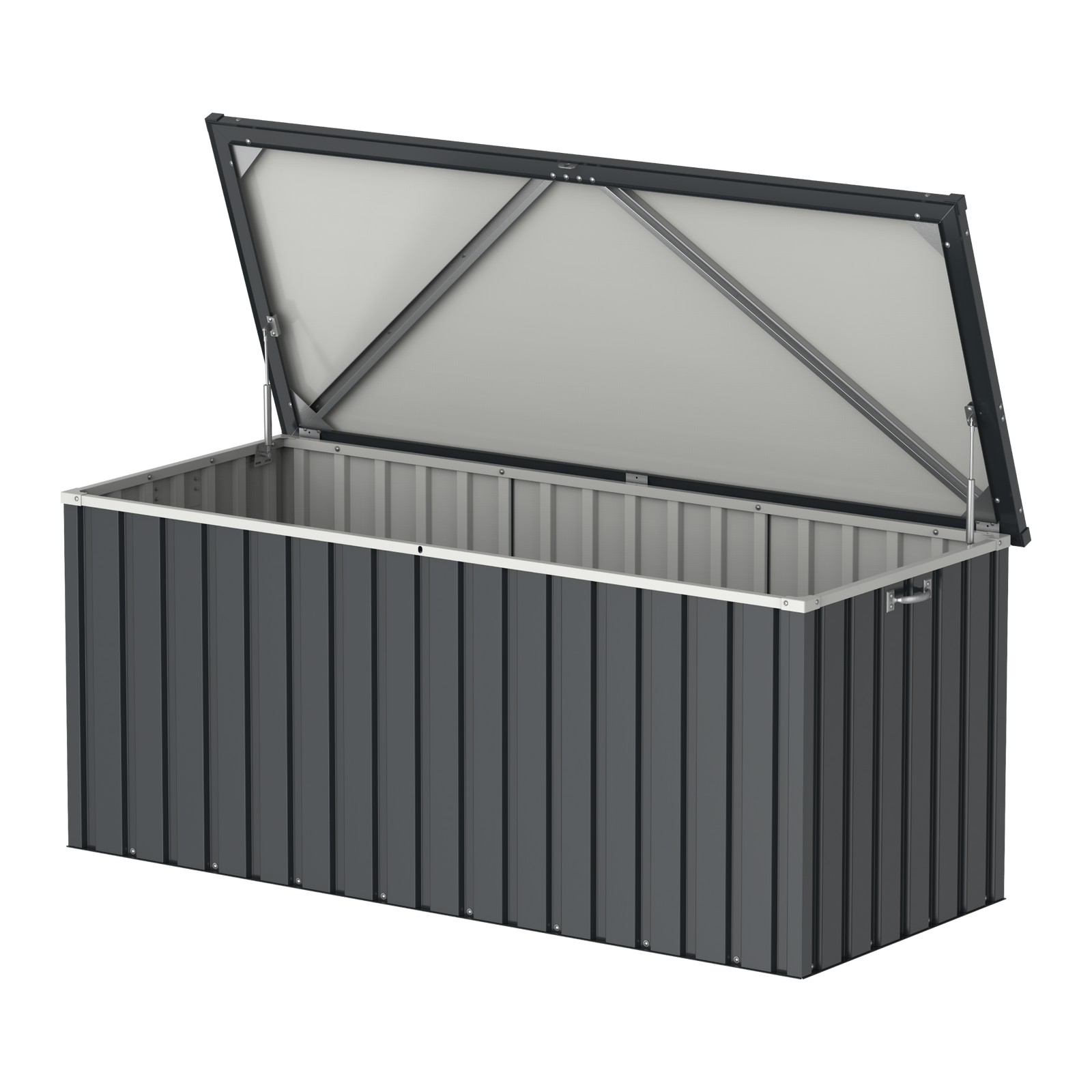 Cuscino Box Duramax 1.7 Da 770 Litri - Contenitore Esterno Con Coperchio A Sollevamento Pneumatico, Anthracite - Foto 6