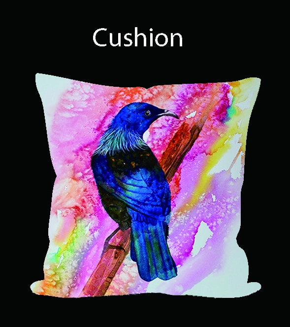 Cushion Cover - Tui on a tree branch