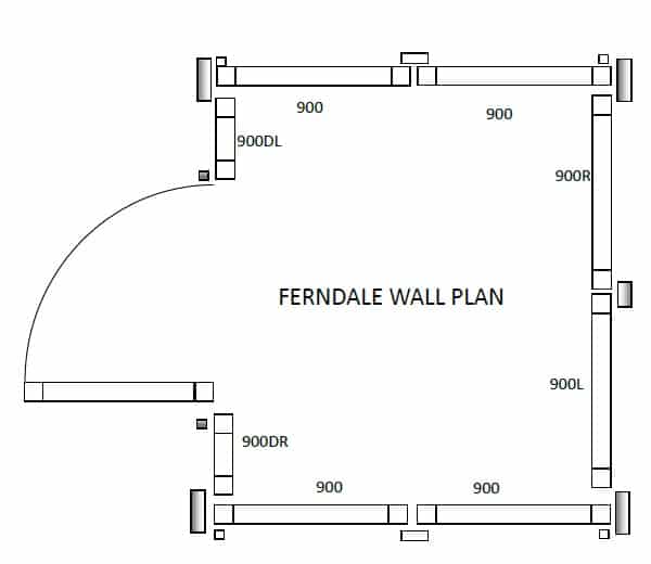 Ferndale Cedar Shed - Finger Jointed Cladding with Colour Steel Roof -1.89m (length) x 1.8m (depth)