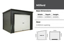 Duratuf Lifestyle Milford Stylish Shed 3150mm x 2000mm ( Zinc finish)