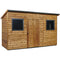 Nottingham Cedar Shed - Finger Jointed Cladding with Colour Steel Roof - 3.6m (length) x 1.50m (depth)