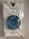 Magnet  (Glass) with a beautiful blue pattern (38mm round)