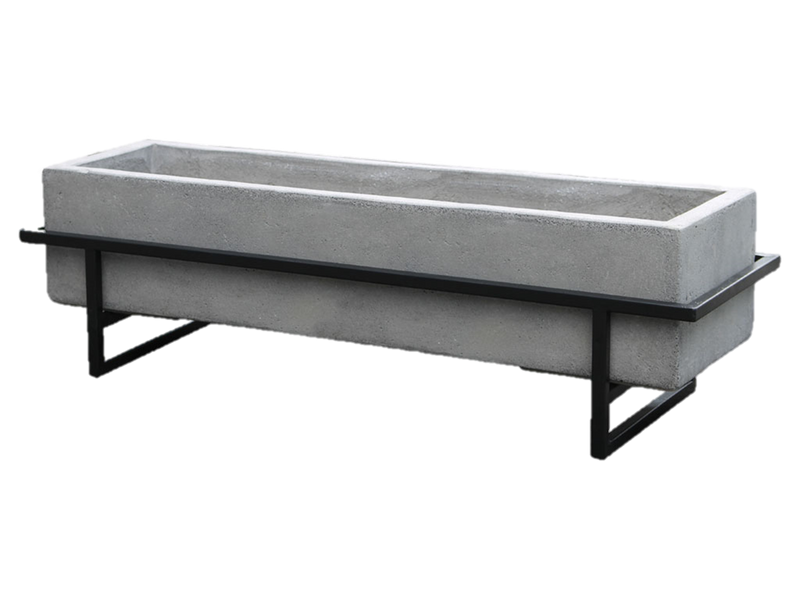 Small Light Cement Balcony on Metal Stand